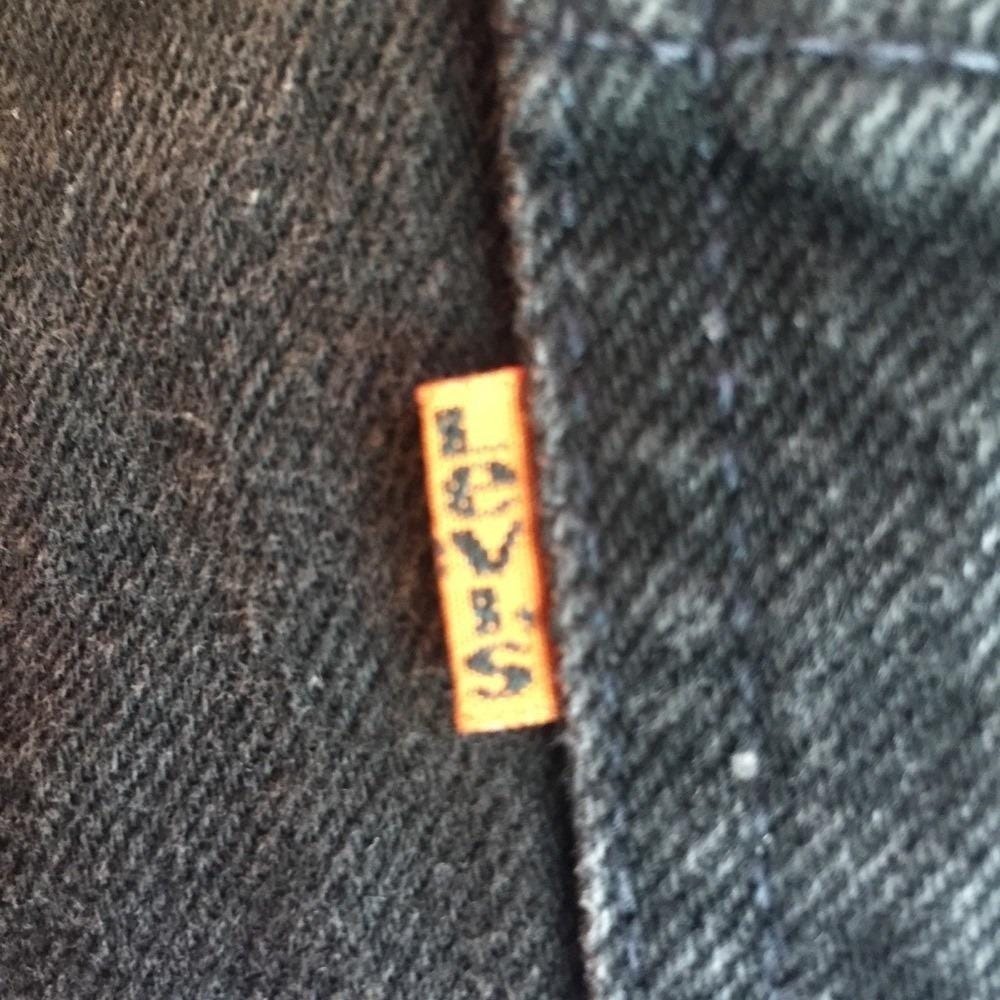 Levi's Orange Tab Denim Shorts Faded Black High Rise 90s Vintage - Picture 8 of 12